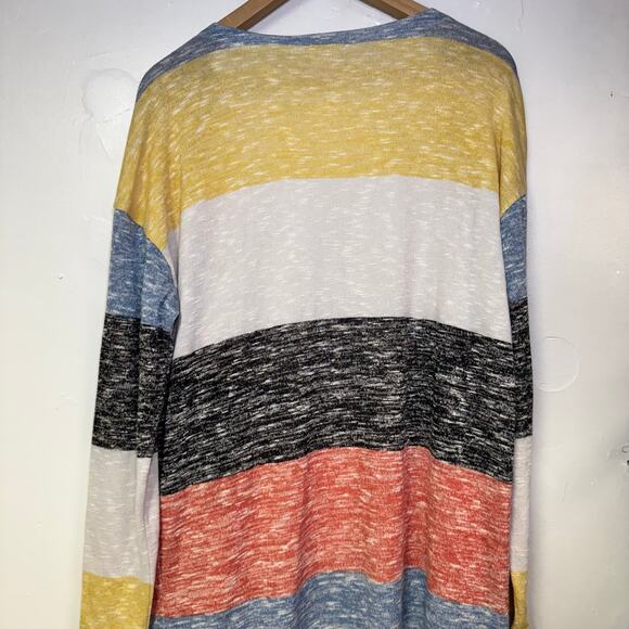 Striped long open cardigan - Picture 2 of 8